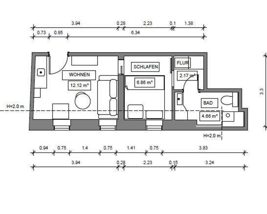 Haus Bielefeld Ferienwohnung 33A 诺德奈 外观 照片